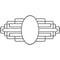 Ekena Millwork Elizabeth Architectural Grde PVC Pierced Medallion, 16"W x 8"H x 7 5/8"IH x 4 3/8"IW x 1/2"P, Nickel CMPP16X08EBSNI - alternate 1